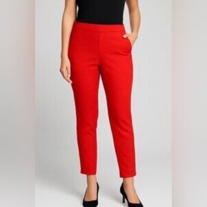 Dalia Vibrant Red Ankle Pants